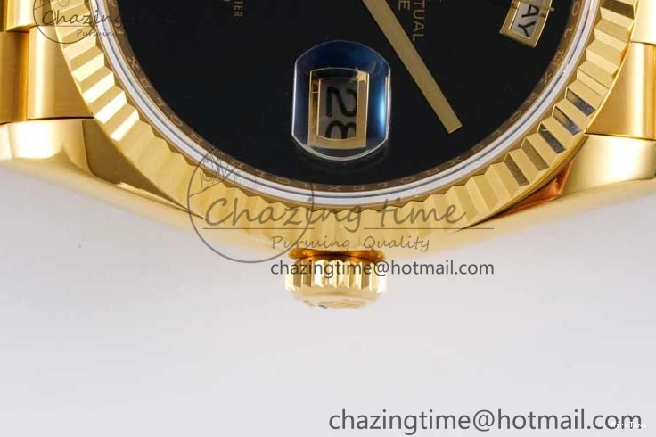 MiroTime 0321 NewStyle Day Date 36 YG RAF Best Edition Black No Marker on YG Bracelet A 2019